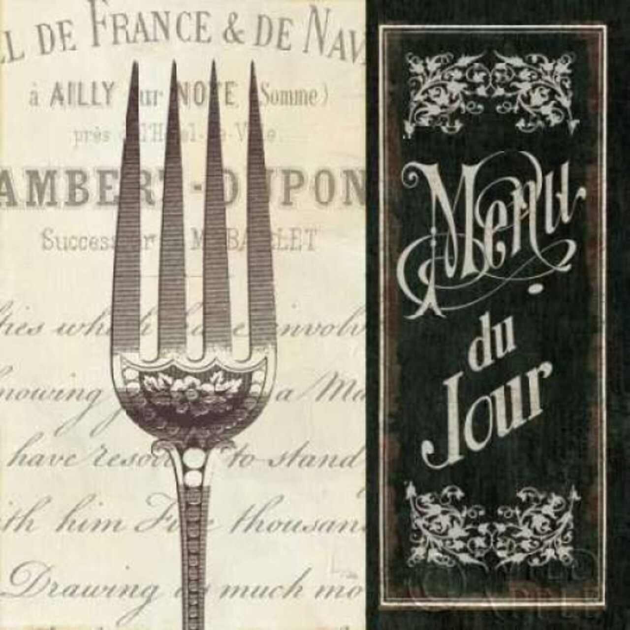 French Menu II Poster Print by Pela Studio - Item # VARPDX6823